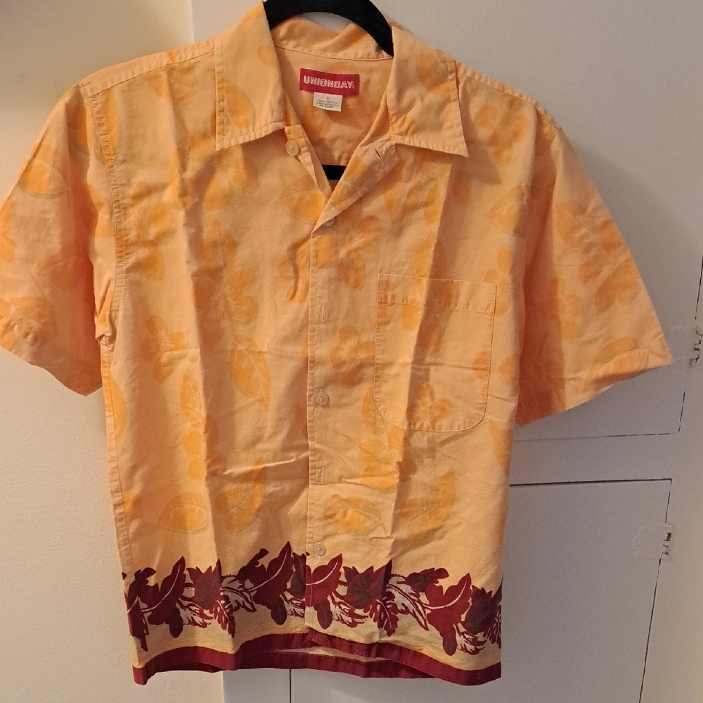 Union Bay Boy's Size (S) Orange Floral Shirt